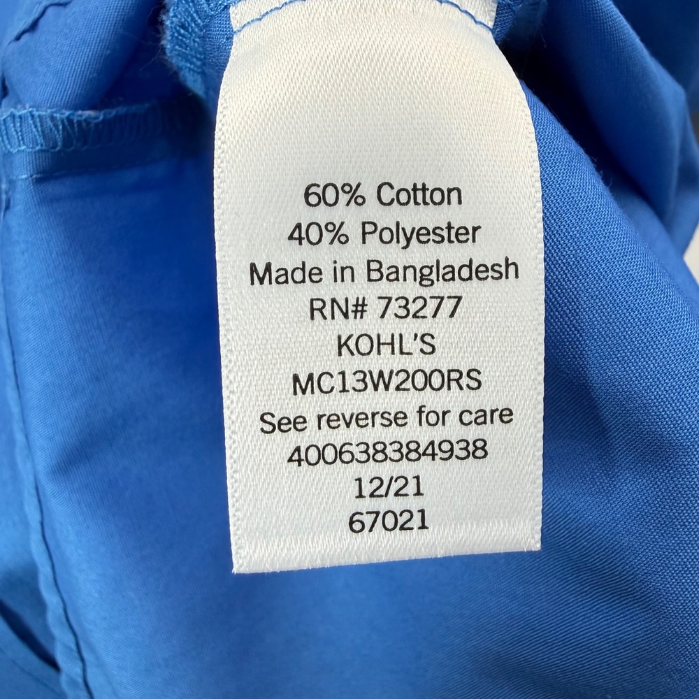 Croft & Barrow Button Up Mens M Blue Easy-Care Shirt Classic Fit NWT - Picture 7 of 10